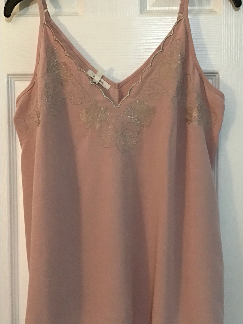 Maurices Rose Pink Camisole with Metallic Lace Trim